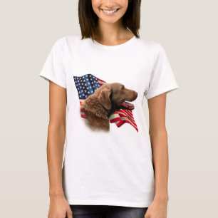 T-shirt Drapeau de Retriever de la Baie de Chesapeake