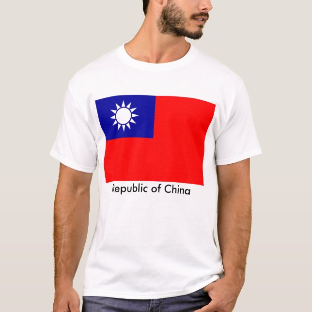 T-shirt Drapeau de ROC, République de Chine (Devant)