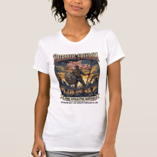 T-shirt Drapeau de rouille patriotique Survivant Apocalyps