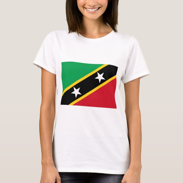 T-shirt Drapeau de Saint-Kitts-et-Nevis (Caraïbes) (Devant)