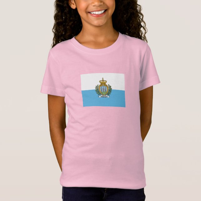 T-Shirt Drapeau de Saint-Marin (Devant)