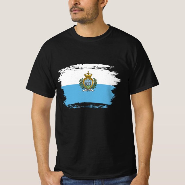 T-shirt Drapeau de Saint-Marin (Devant)