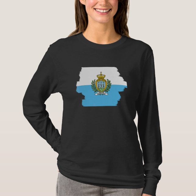 T-shirt Drapeau de Saint-Marin 3 (Devant)
