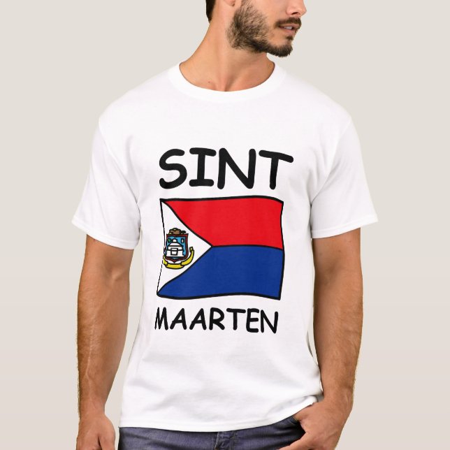 T-shirt Drapeau de Saint-Martin (Devant)