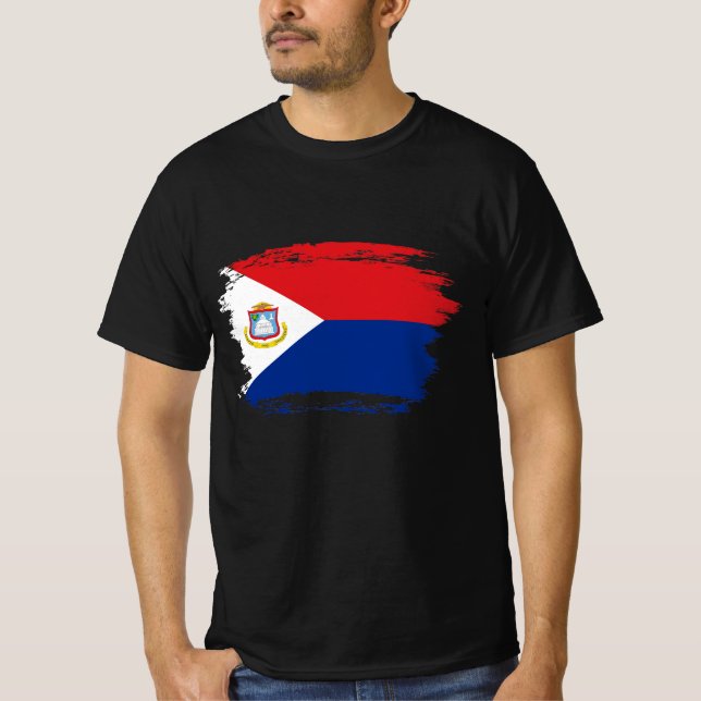 T-shirt Drapeau de Saint-Martin (Devant)