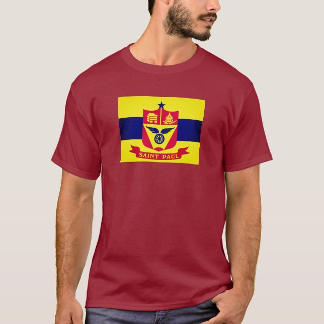 T-shirt Drapeau de Saint Paul, Minnesota (Devant)