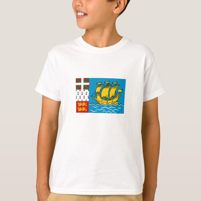 T-shirt Drapeau de Saint-Pierre-et-Miquelon (Devant)