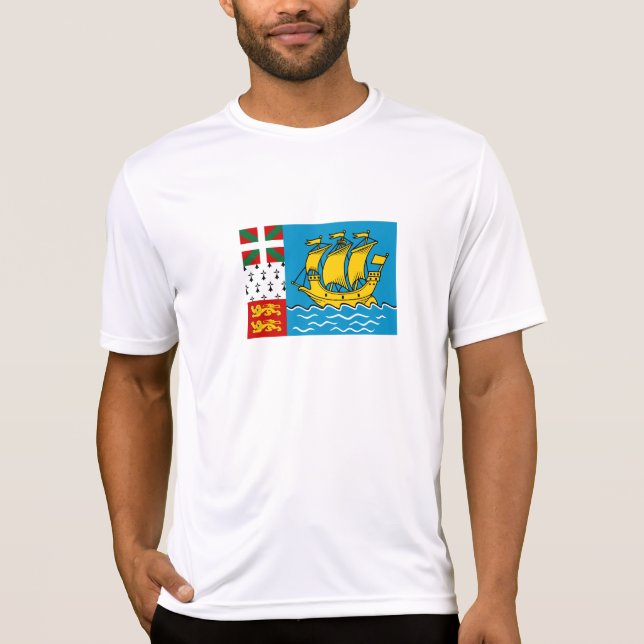 T-shirt Drapeau de Saint-Pierre-et-Miquelon (Devant)