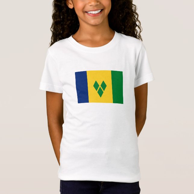 T-Shirt Drapeau de Saint-Vincent (Devant)