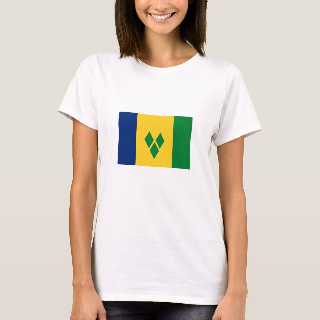 T-shirt Drapeau de Saint-Vincent (Devant)