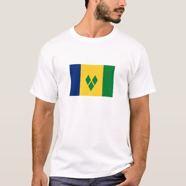 T-shirt Drapeau de Saint-Vincent (Devant)