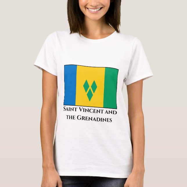 T-shirt Drapeau de Saint-Vincent-et-les Grenadines (Devant)