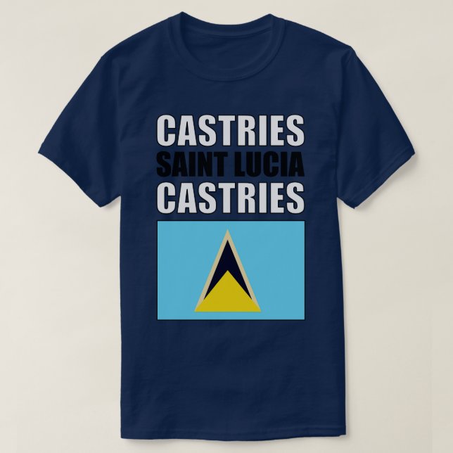 T-shirt Drapeau de Sainte-Lucie (Design devant)