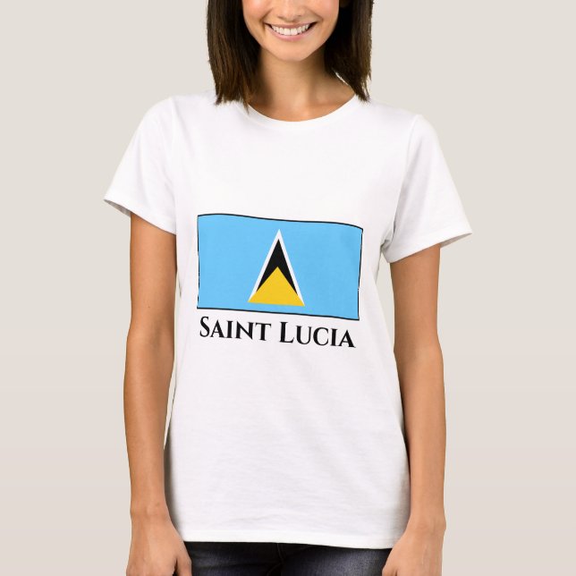 T-shirt Drapeau de Sainte-Lucie (Devant)