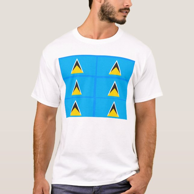 T-shirt Drapeau de Sainte-Lucie (Devant)