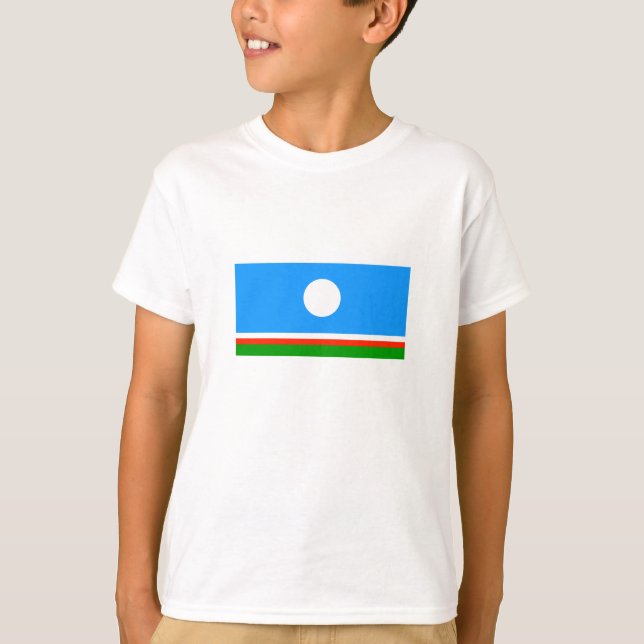 T-shirt Drapeau de Sakha (Devant)