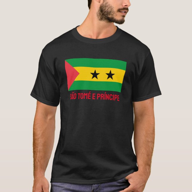 T-shirt Drapeau de São Tomé e Príncipe (Devant)
