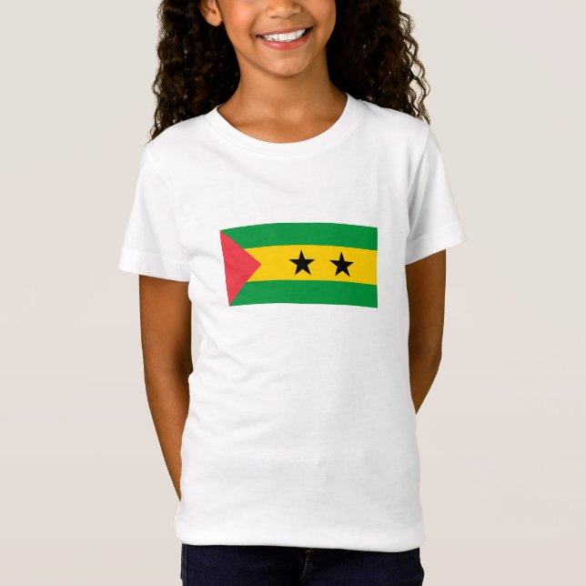 T-Shirt Drapeau de Sao Tomé-et-Principe (Devant)