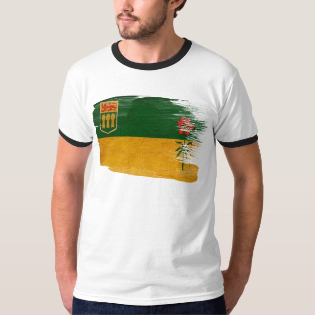 T-shirt Drapeau de Saskatchewan (Devant)