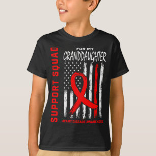 T-shirt Drapeau de sensibilisation à la maladie cardiaque