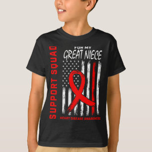 T-shirt Drapeau de sensibilisation à la maladie cardiaque