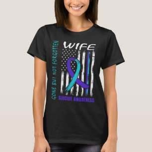 T-shirt Drapeau De Sensibilisation Au Suicide D'Une Femme,