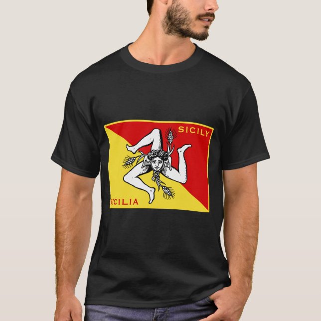 T-shirt Drapeau de Sicile (Devant)