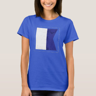 T-shirt Drapeau de signal nautique de la lettre "A"