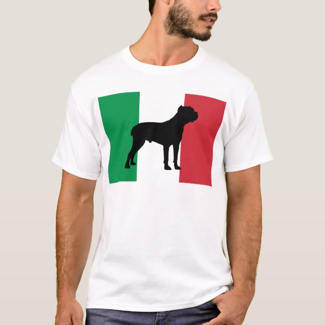 T-shirt drapeau de silhouette de corso de canne (Devant)
