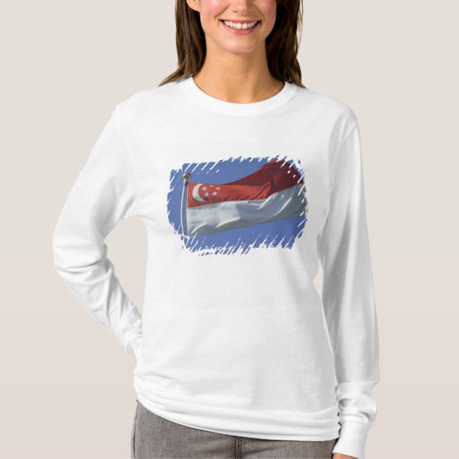 T-shirt Drapeau de Singapour (Devant)