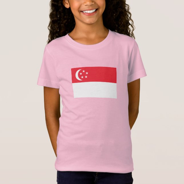 T-Shirt Drapeau de Singapour (Devant)