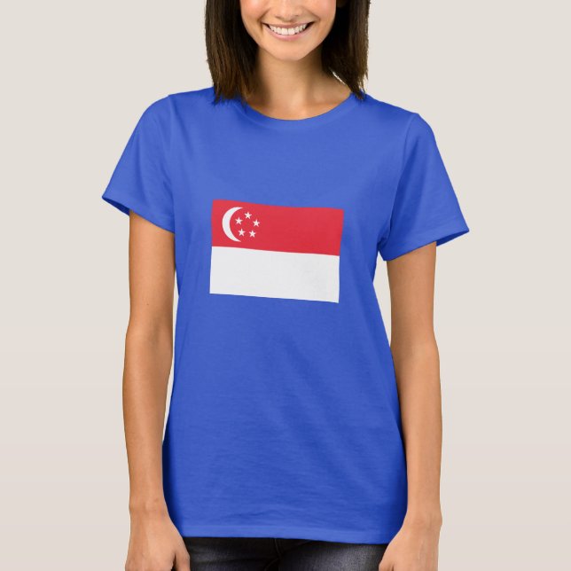 T-shirt Drapeau de Singapour (Devant)