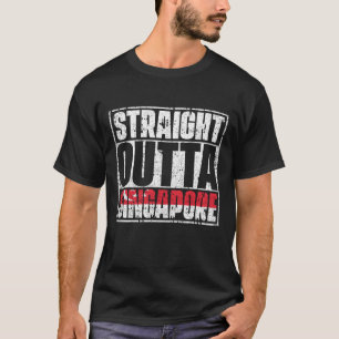 T-shirt Drapeau de Singapour droit