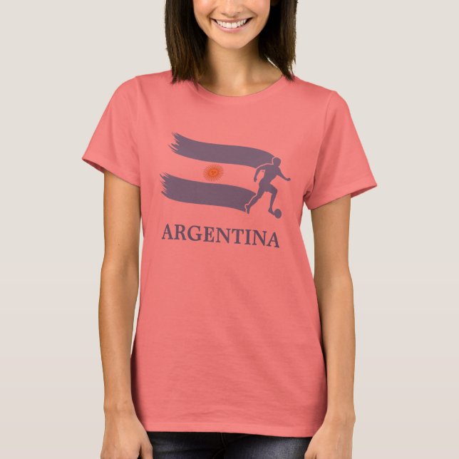 T-shirt Drapeau de soccer argentin (Devant)
