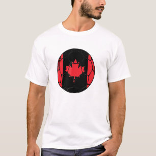 T-shirt Drapeau de soccer canadien Jersey Football Foo can
