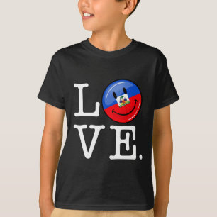 T-shirt Drapeau de sourire du Haïti d'amour