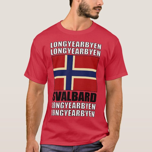 T-shirt Drapeau de Svalbard (Devant)