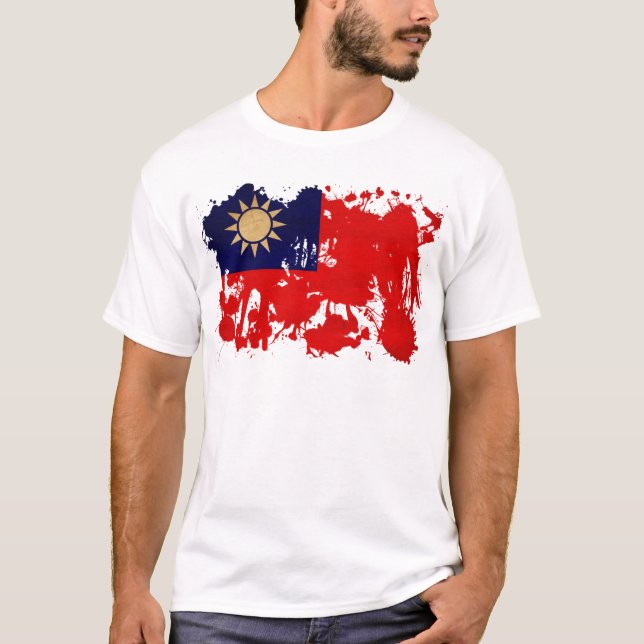 T-shirt Drapeau de Taïwan (Devant)