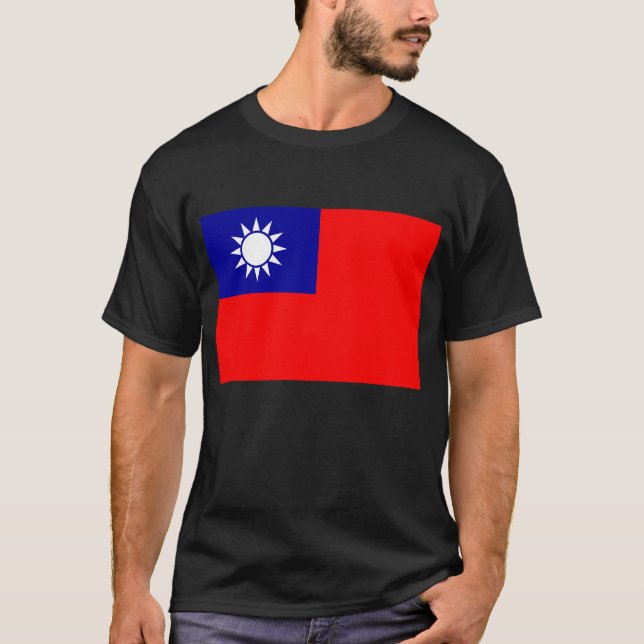 T-shirt Drapeau de Taïwan : République de Chine, Taipei ch (Devant)