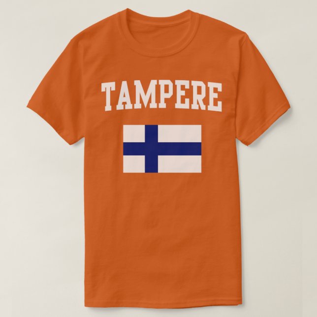 T-shirt Drapeau de Tampere Finlande (Design devant)