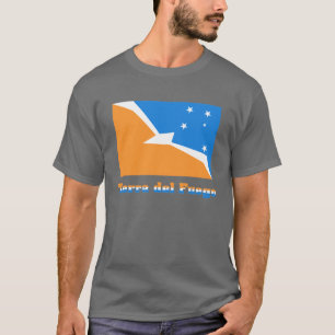 T-shirt Drapeau de Terre de Feu avec le nom