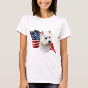 T-shirt Drapeau de Terrier blanc de montagne occidentale