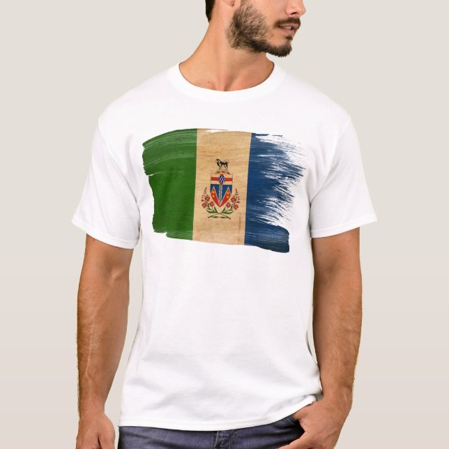T-shirt Drapeau de territoires de Yukon (Devant)