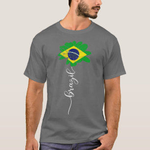 T-shirt Drapeau de tournesol Brésil vintage
