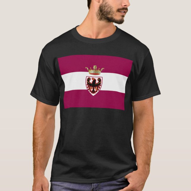 T-shirt Drapeau de Trentino (Italie) (Devant)