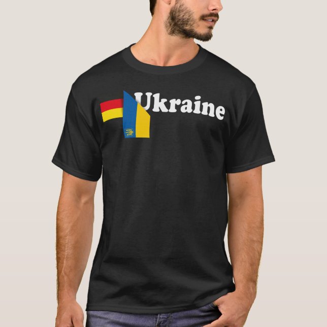 T-shirt Drapeau de Tryzub en Allemagne (Devant)