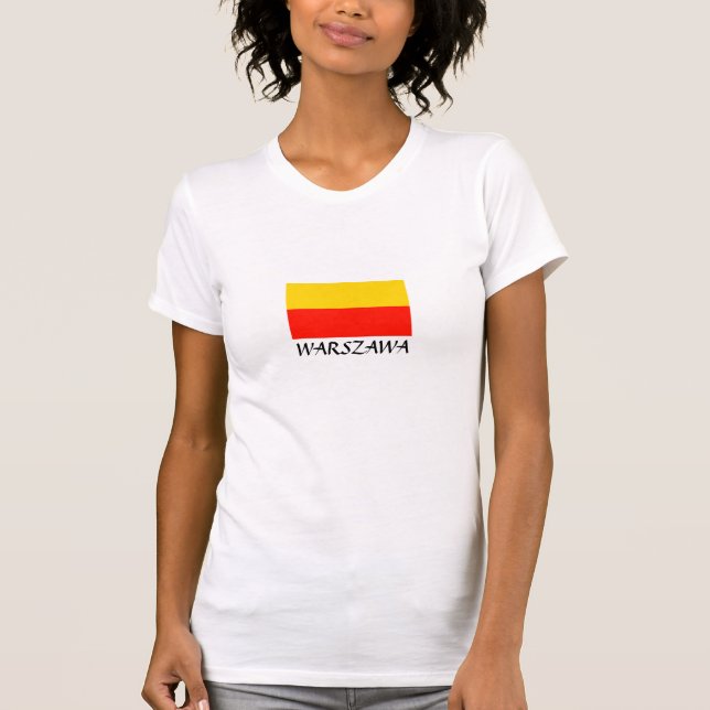 T-shirt Drapeau de Varsovie "WARSZAWA" (Devant)