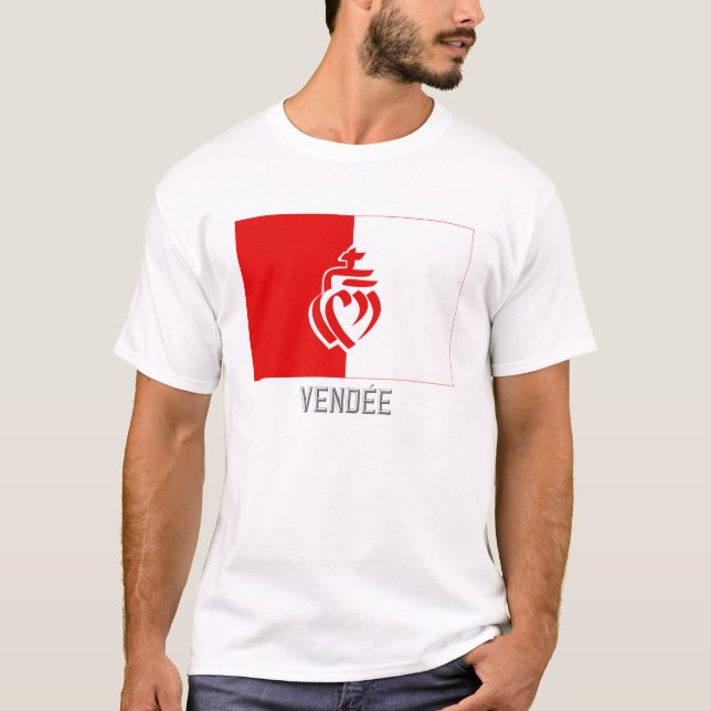 T-shirt Drapeau de Vendée avec le nom (Devant)