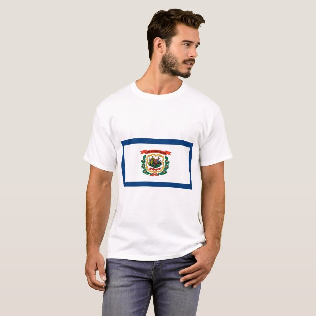 T-shirt Drapeau de Virginie occidentale (Devant entier)