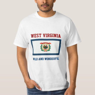 T-shirt Drapeau de Virginie occidentale et Slogan